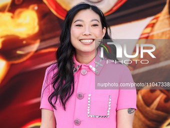 Awkwafina arrives at the World Premiere Of DreamWorks Animation And Universal Pictures' 'Kung Fu Panda 4' held at AMC The Grove 14 on March...