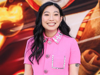 Awkwafina arrives at the World Premiere Of DreamWorks Animation And Universal Pictures' 'Kung Fu Panda 4' held at AMC The Grove 14 on March...
