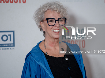 Paola Tiziana Cruciani is attending the photocall for the movie ''Un Altro Ferragosto'' in Rome, Italy, on March 4, 2024. (