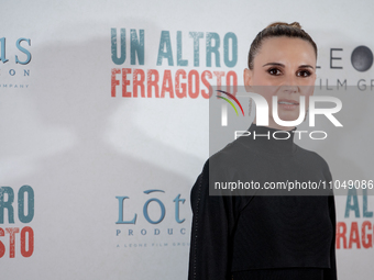 Emanuela Fanelli is attending the photocall for the movie ''Un Altro Ferragosto'' in Rome, Italy, on March 4, 2024. (