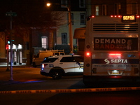 A bus is involved in a shooting that is leaving one person dead and four others injured in Philadelphia, Pennsylvania, United States, on Mar...