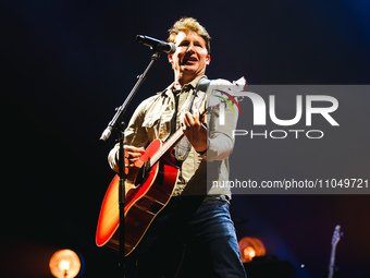 James Blunt is performing live during the Who We Used To Be Tour at Forum Assago in Milan, Italy, on March 2, 2024. (