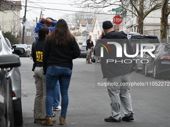 ATF agents are gathering at the scene. They are on scene at a residence on Goodwin Avenue in Newark, New Jersey, United States, on March 6,...