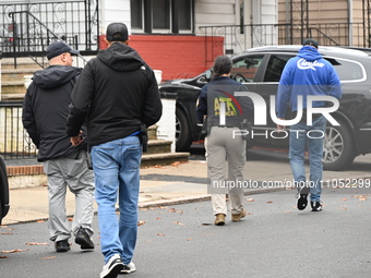 ATF agents are on the scene conducting a court-authorized action in Newark, New Jersey, United States, on March 6, 2024. They are at a resid...