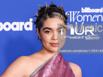 Auliʻi Cravalho arrives at the 2024 Billboard Women In Music held at the YouTube Theater at SoFi Stadium on March 6, 2024 in Inglewood, Los...