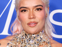Karol G arrives at the 2024 Billboard Women In Music held at the YouTube Theater at SoFi Stadium on March 6, 2024 in Inglewood, Los Angeles,...
