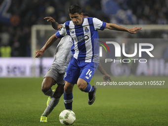 Porto's Spanish defender José Ángel during the Premier League 2015/16 match between FC Porto and CF Uniao , at Dragao Stadium in Porto on Fe...