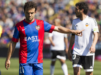  VALENCIA, SPAIN, MARCH 13, 2016:   21 Giuseppe Rossi of Levante UD (L)  during la liga match between Levante UD and Valencia CF  at Ciutat...