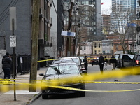 One person is being killed and two others are being injured in a shooting in Jersey City, New Jersey, United States, on March 9, 2024. The H...