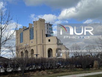 Demolition was seen in progress at Ryan Field, 1501 Central St., Evanston, Illinois, United States, as captured on Saturday, March 9, 2024....