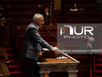 Jean-Luc Fugit, a member of the Renaissance Group in Parliament, is participating in the debate on the draft law on nuclear safety and radia...