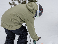 Andy Anderson, an Avalanche Forecaster with the Sierra Avalanche Center, is leading an avalanche transceiver workshop at Sugar Bowl Resort i...