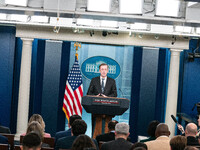Press Secretary Karine Jean-Pierre and Jake Sullivan are speaking to the press at the White House Press Briefing on March 12. (