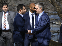 U.S. Secretary of Transportation Pete Buttigieg is greeting Adam Thiel, Managing Director for the City of Philadelphia, during a tour of the...