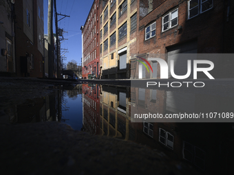 A general view is being shown of a back alley in the Callowhill neighborhood of Philadelphia, Pennsylvania, USA, on March 12, 2024. U.S. Sen...