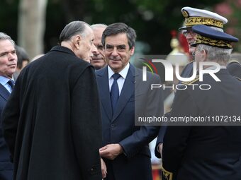This photograph, taken in Paris, France, on May 8, 2012, shows Admiral Philippe de Gaulle, the son of the general, participating in a ceremo...