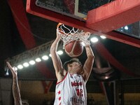 Nicolo Virginio of Itelyum Varese is playing during the FIBA Europe Cup match between Openjobmetis Varese and Nymburk basketball in Varese,...