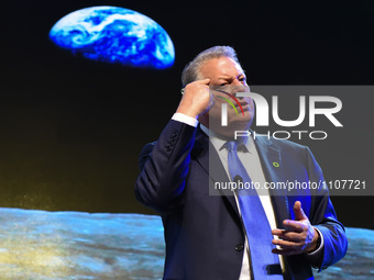 MANILA, PHILIPPINES - MARCH 14: Former US Vice President Al Gore gestures as he speaks during the Climate Reality Leadership Corps Training...