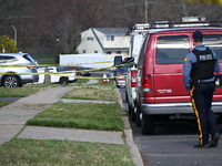 Two people are being shot in a shooting by suspect Andre Gordon on Viewpoint Lane in Levittown, Pennsylvania, United States, on March 16, 20...