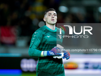 Christos Mandas of SS Lazio looks on during the Serie A TIM match between Frosinone Calcio and SS Lazio at Stadio Benito Stirpe on March 15,...