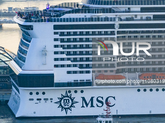 The MSC Bellissima, part of the MSC Mediterranean Cruise Line, is launching its first voyage in Chinese Mainland from the Shanghai Wusongkou...