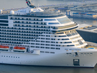 The MSC Bellissima, part of the MSC Mediterranean Cruise Line, is launching its first voyage in Chinese Mainland from the Shanghai Wusongkou...