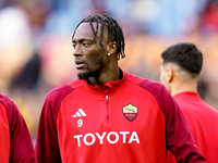 Tammy Abraham of AS Roma looks on during the Serie A TIM match between AS Roma and US Sassuolo Calcio at Stadio Olimpico on March 17, 2024 i...