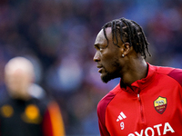 Tammy Abraham of AS Roma looks on during the Serie A TIM match between AS Roma and US Sassuolo Calcio at Stadio Olimpico on March 17, 2024 i...