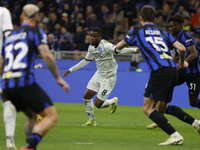 Hamed Traore of Napoli is in action during the Serie A soccer match between Inter FC and SSC Napoli at Stadio Meazza in Milan, Italy, on Feb...