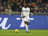 Frank Zambo Anguissa of Napoli is controlling the ball during the Serie A soccer match between Inter FC and SSC Napoli at Stadio Meazza in M...