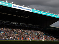 The Jack Charlton Stand is bathing in sunshine during the Sky Bet Championship match between Leeds United and Millwall at Elland Road in Lee...