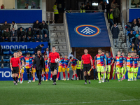 The FC Andorra players are posing before the LaLiga Hypermotion 2023 - 2024 match against SD Amorebieta at Estadi Nacional d'Andorra in Ando...