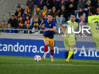 Ivan Gil of FC Andorra is in action during the LaLiga Hypermotion 2023 - 2024 match between FC Andorra and SD Amorebieta at Estadi Nacional...