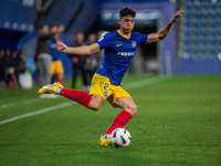 Iker Benito of FC Andorra is in action during the LaLiga Hypermotion 2023 - 2024 match between FC Andorra and SD Amorebieta at Estadi Nacion...