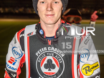 England's Dan Bewley is competing in the Peter Craven Memorial Trophy meeting at the National Speedway Stadium in Manchester, on March 18, 2...