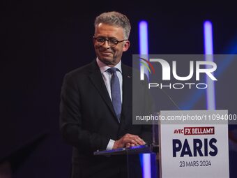 Christophe Gomart, number three on the list for the French right-wing party Les Republicains (LR) for the upcoming June European elections,...