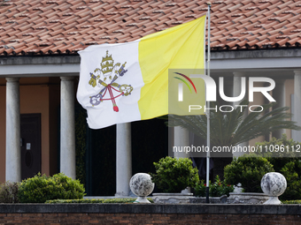 A flag of Vatican is seen in Vatican on March 24, 2024. (