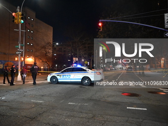 One person is dead and another is in critical condition following a shooting in Manhattan, New York, United States, on March 24, 2024. An 18...