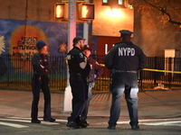 One person is dead and another is in critical condition following a shooting in Manhattan, New York, United States, on March 24, 2024. An 18...