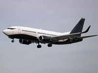 A Boeing 737-3L9 from 2Excel Aviation is landing at Barcelona Airport in Barcelona, Spain, on January 15, 2024. (