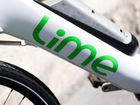 Lime bike is seen in Rome, Italy on March 25, 2024. (