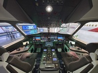 The cockpit of a C929 passenger jet is being seen at the COMAC Shanghai Aircraft Design and Research Institute in Shanghai, China, on March...
