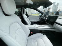 The interior space of the Xiaomi SU7 electric supercar is being viewed at the Xiaomi East China headquarters in Nanjing, China, on March 28,...