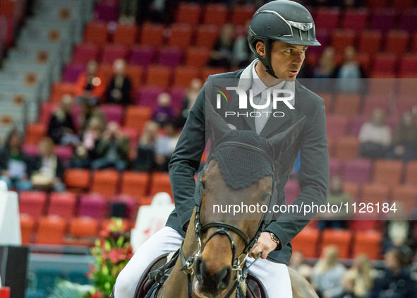 Swiss horse jumper Steve Guerdat, the defening Olympic and World Champion, placed second in the opening 1.4m race against time during the 20...