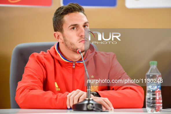 Jorge Resurrecion Merodio (Koke) of Spain National Team  during the press conference before the friendly football game between National Team...