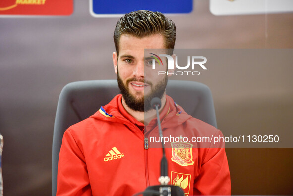 Nacho Fernandez of Spain National Team  during the press conference before the friendly football game between National Team of Romania vs Sp...