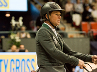 Riding his long-time star horse for the last time in competition, Swedish horse jumper Rolf-Göran Bengtsson placed third in the 2016 Gothenb...