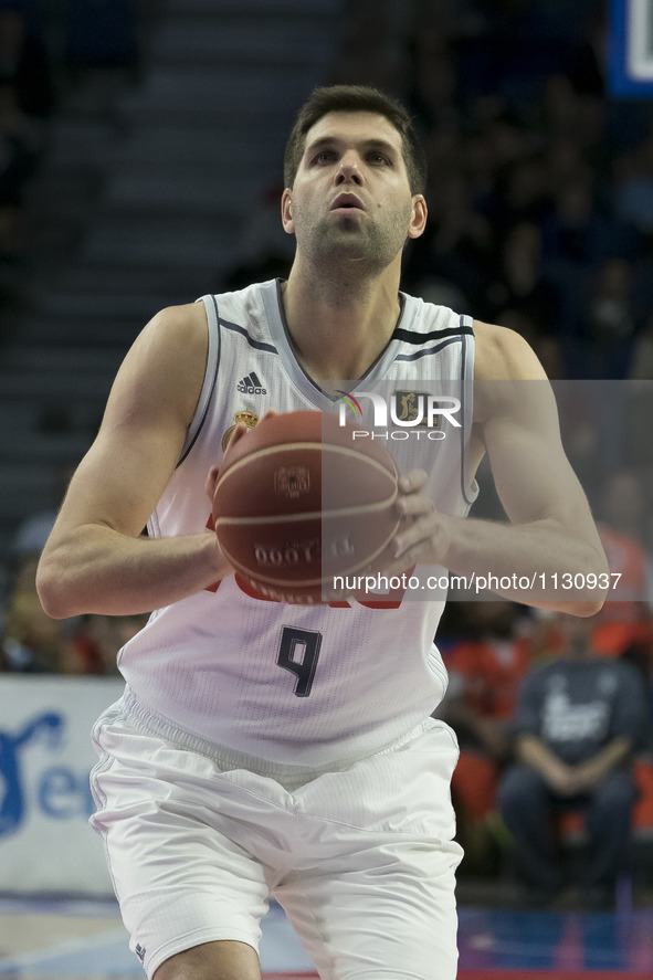 FELIPE REYES  of Real Madrid  during a Liga ACB match before Real Madrid vs CAI Zargoza held at Barclaycard Center in Madrid, Spain, 27 Marc...