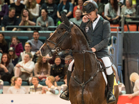 An emotional Rolf-Göran Bengtsson bids farewell to his longtime star horse Casall Ask  at Scandinavium Arena in Gothenburg, Sweden on March...