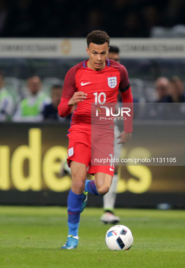Dele Alli (England)

 in action during the international friendly soccer match between Germany and England at the Olympiastadion in Berlin...